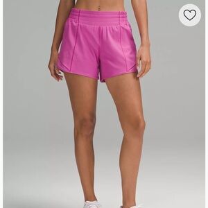 Pow Pink Tone Lululemon Hotty Hot High-Rise Lined Short 4"